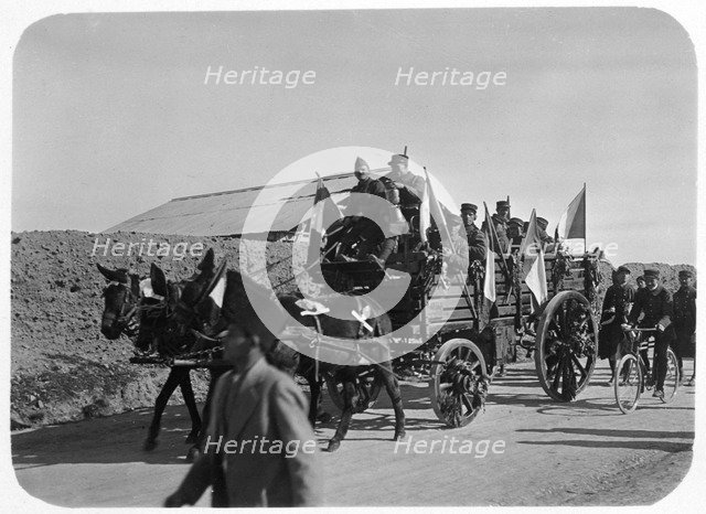 Soldiers of the French Foreign Legion travelling by wagon, Syria, 20th century. Artist: Unknown