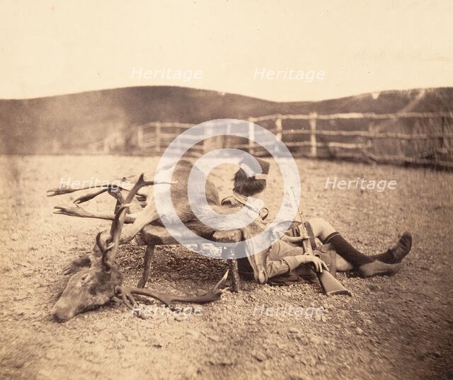 [Peel Ross with Hunting Trophies], ca. 1856-1859. Creator: Horatio Ross.