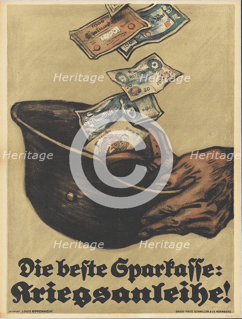 The best savings bank: war bonds!, 1918.