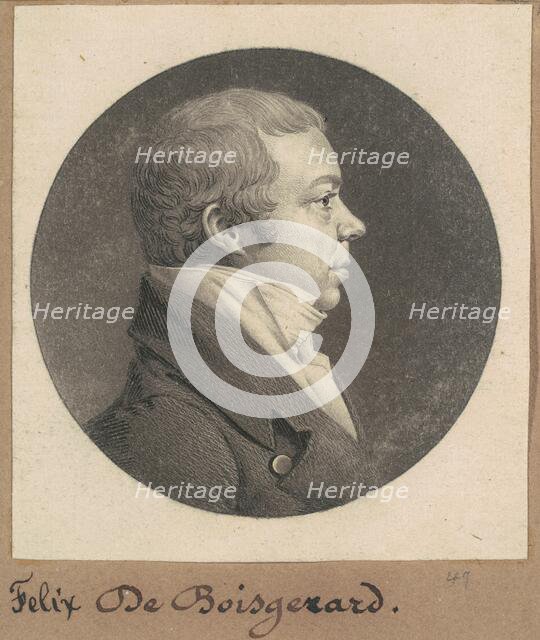 Felix Constant de Boisgerard, 1809. Creator: Charles Balthazar Julien Févret de Saint-Mémin.