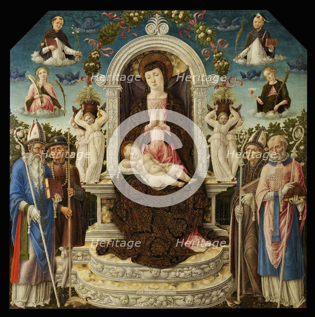 Virgin and child with Saints.