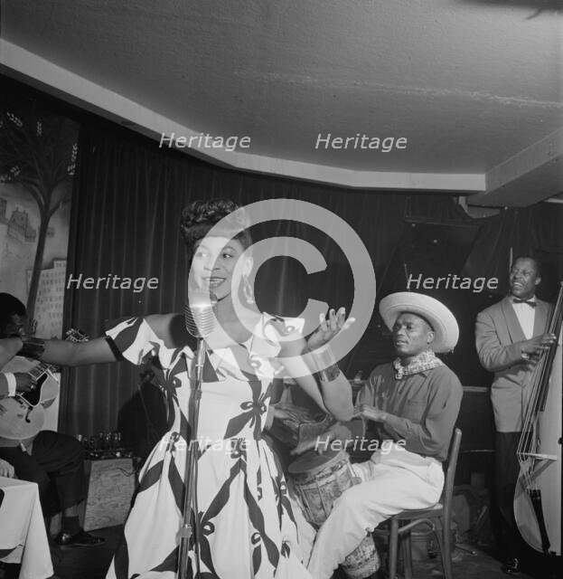 Portrait of Josephine Premice, Village Vanguard, New York, N.Y., ca. July 1947. Creator: William Paul Gottlieb.