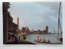 'Exterior View of the Ancient Wall of Alexandria, with Cleopatra's Needle', 1802. Creator: Thomas Milton.