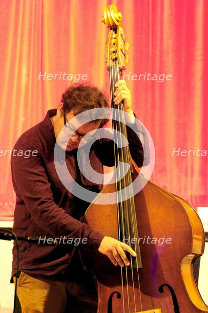 Conor Chaplin, Laura Jurd Dinosaur, Battle Jazz Festival, Battle, East Sussex, July 2023. Creator: Brian O'Connor.