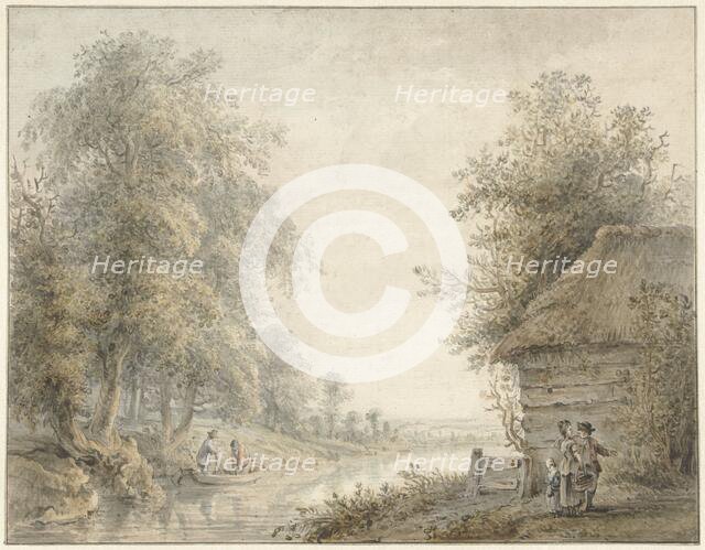 Barn by a canal on the edge of a forest, 1745-1795. Creator: Jacobus Versteegen.