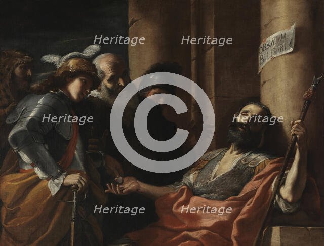 Belisarius Begging for Alms, 1660s. Creator: Preti, Mattia (1613-1699).