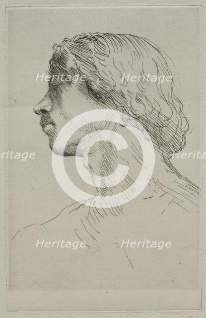 Head of a Model. Creator: Alphonse Legros (French, 1837-1911).