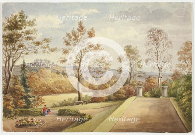 Terrace at Wentworth Castle, November 1848. Creator: Elizabeth Murray.
