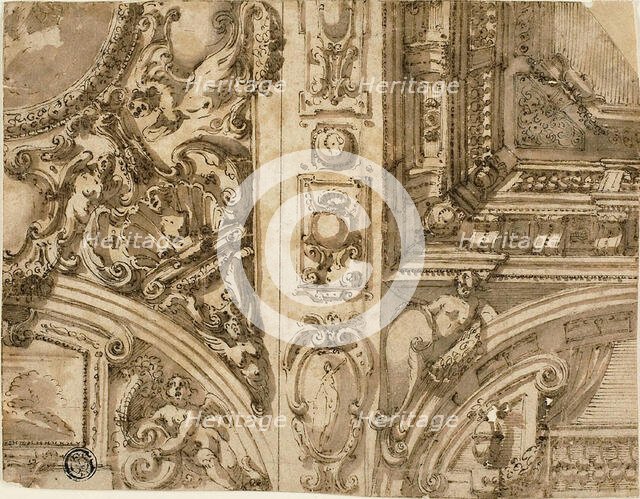 Illusionistic Ceiling Decoration, n.d. Creator: Agostino Mitelli.
