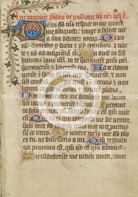 Decorated Text Page, about 1480-1490. Creator: Unknown.