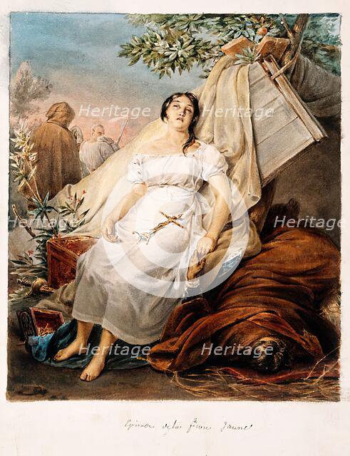 A girl suffering from yellow fever. Creator: Unknown.