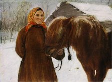 'Woman with a Horse', 1898, (1965). Creator: Valentin Serov.
