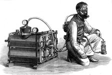 The Aerophobe, for exploring dangerous mines, 1874. Creator: Unknown.