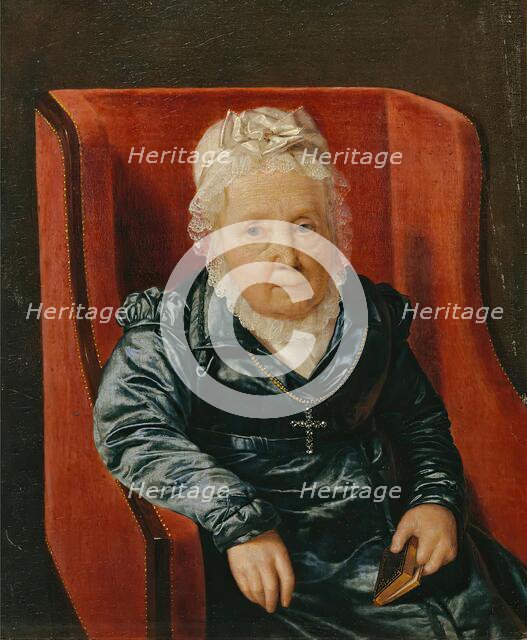 Rosina Wieser in the armchair, 1822. Creator: Ferdinand Georg Waldmuller.