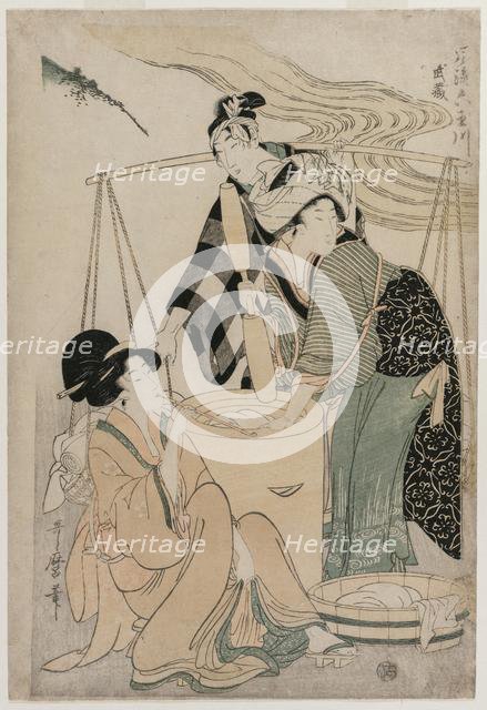 Settsu Province from the series Fashionable Six Jewel Rivers (Furyu Mu Tamagawa), c. 1804. Creator: Kitagawa Utamaro (Japanese, 1753?-1806).