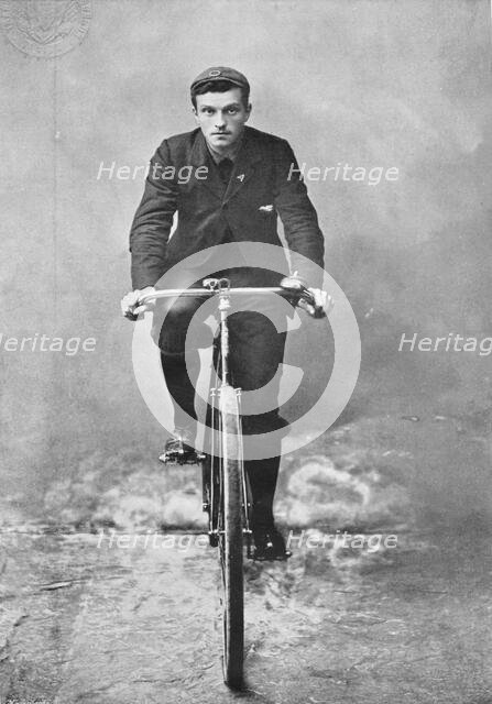 Portrait of the cyclist CG Wridgway, 1896. Creators: RW Thomas, CG Wridgway.