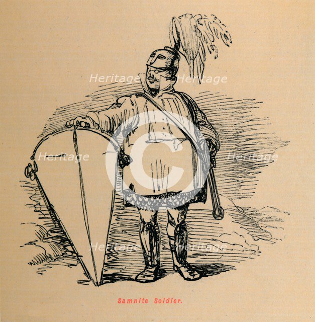 'Samnite Soldier', 1852. Artist: John Leech.