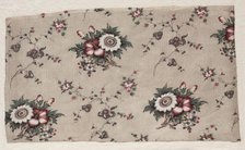 Glazed Chintz Fragment, c. 1830. Creator: Unknown.