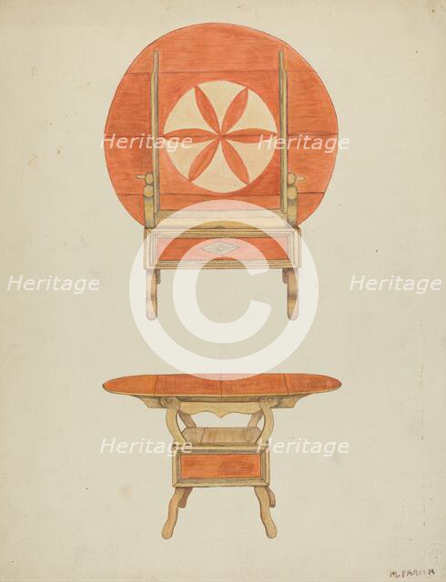 Hutch Table, c. 1938. Creator: Marjery Parish.