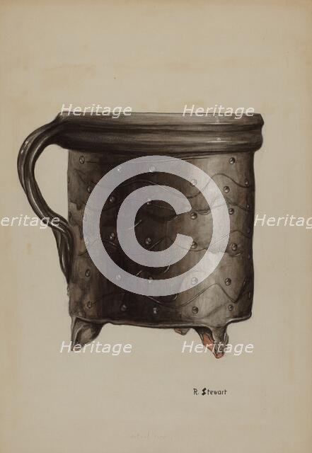 Pa. German Cheese Strainer, c. 1937. Creator: Robert Stewart.