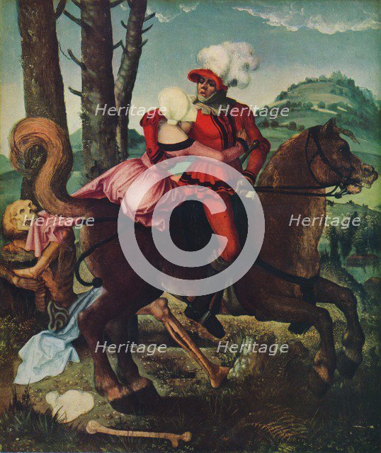 'The knight, the young girl and the Death', c1510, (1939). Artist: Hans Baldung.