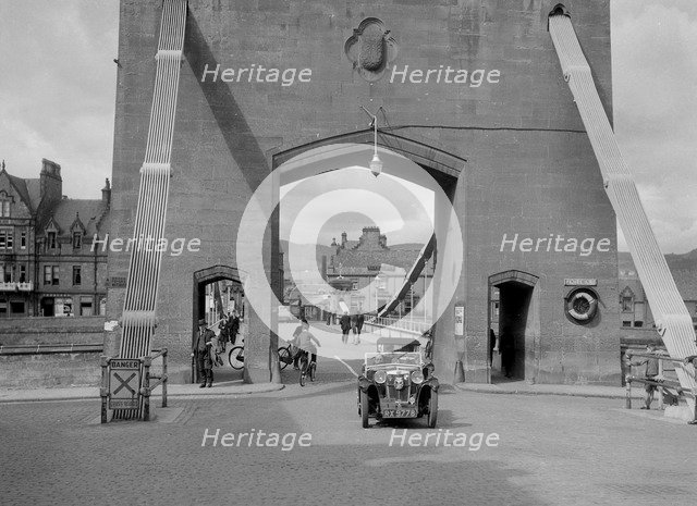 MG Magna of Kitty Brunell competing in the RSAC Scottish Rally, 1932. Artist: Bill Brunell.