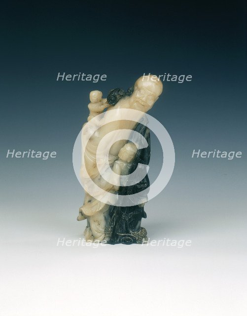 Soapstone figure group, Qing dynasty, China, 1644-1911. Artist: Unknown