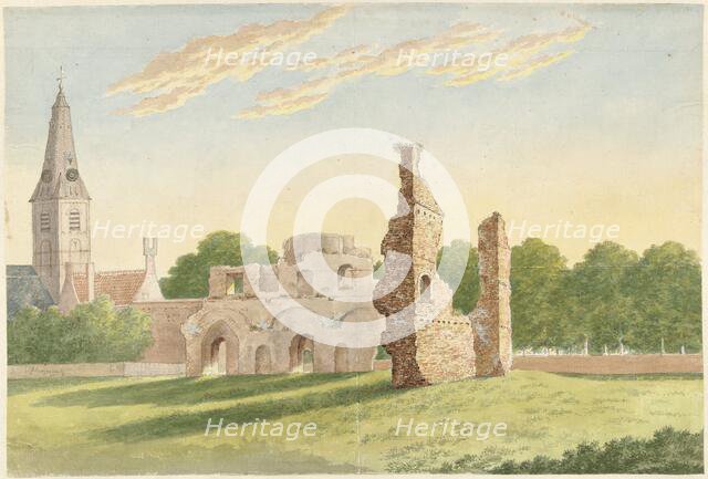 The ruin of the Rijnsburg abbey, 1812. Creator: Gerardus Johannes Verburgh.