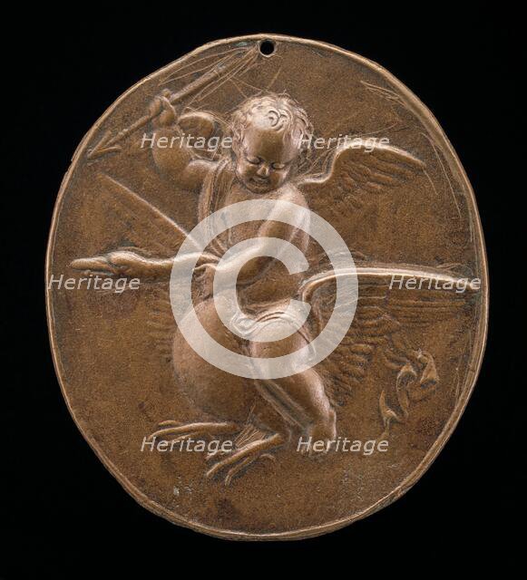Cupid on a Flying Swan, late 16th century. Creator: Unknown.
