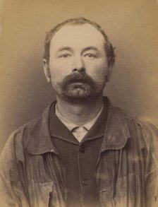 Robyns. émile. 36 ans, né à Lumone (Belgique). Marchand de Pierres (?). Anarchiste. 28/2/94., 1894. Creator: Alphonse Bertillon.