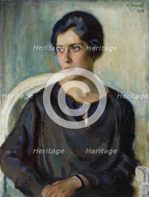 Portrait of Mrs. Senta Slöör, 1924. Creator: Verner Thome.