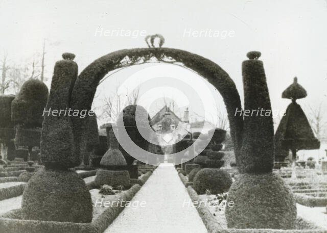 Reproduction of illustration showing "Levens Hall," Robin Bagot house, Kendal, Cumbria, Eng., c1925. Creator: Frances Benjamin Johnston.