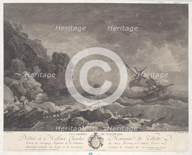 The Debris of the Shipwreck, ca. 1756-88. Creator: Louis Joseph Masquelier.