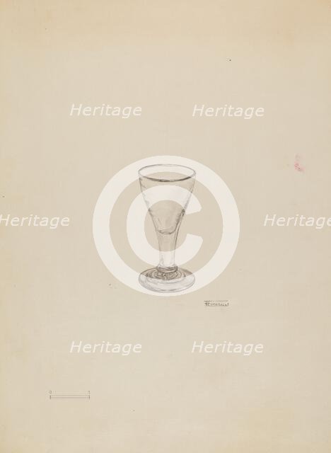 Cordial Glass, c. 1936. Creator: Frank Fumagalli.