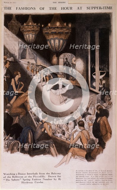 'The Fashions of the Hour at Suppertime', 1926. Artist: H Hookway Cowles