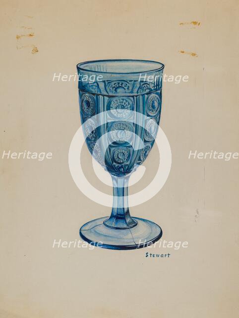 Blue Goblet, c. 1937. Creator: Robert Stewart.