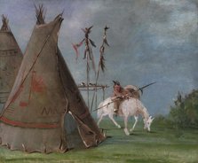 Comanche Lodge of Buffalo Skins, 1834-1835. Creator: George Catlin.