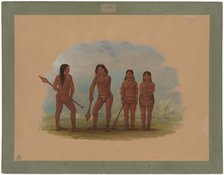 Four Angustura Indians, 1854/1869. Creator: George Catlin.
