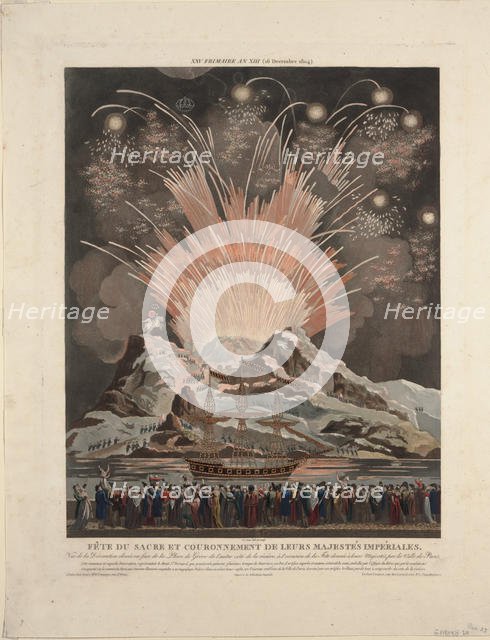 Festivities at the Coronation of Napoleon, 1806. Artist: Le Coeur, Louis (active ca. 1800)