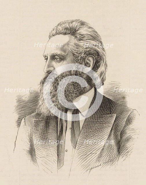 Portrait of the conductor and composer Leopold Damrosch (1832-1885), 1883. Creator: Anonymous.