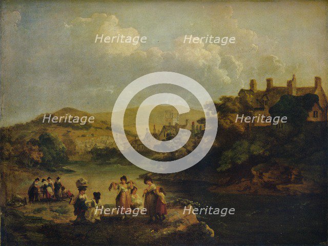 'Women Washing Clothes in a Welsh Stream', 1790. Artist: Julius Caesar Ibbetson.