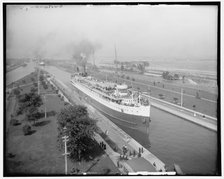 The Locks, Saulte [sic] Ste. Marie, Mich., between 1900 and 1907. Creator: Unknown.