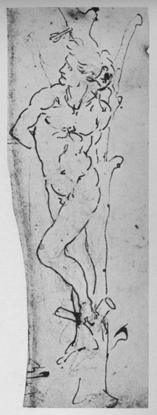 'Study for a St. Sebastian', c1480 (1945). Artist: Leonardo da Vinci.