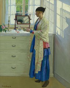 The Blue Gown, 1917. Creator: Harvey, Harold (1874-1941).