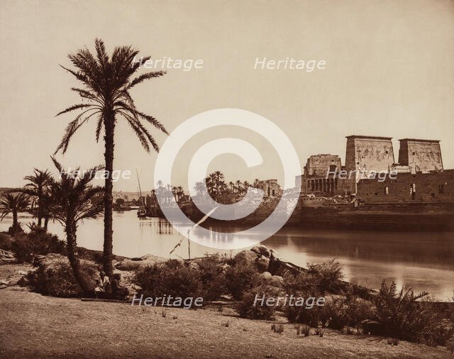 The Island and Temple at Philae, c1869. Creator: Unknown.