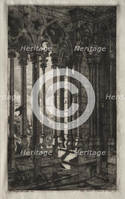 The Etchings of Paris: The Gallery of Notre Dame, 1853. Creator: Charles Meryon (French, 1821-1868).