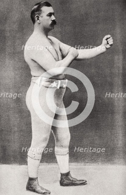 John L Sullivan, American boxer, c1898. Artist: Unknown