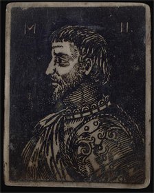 Bust of a Bearded Man with Ornate Breastplate Facing Left. Creator: Unknown.