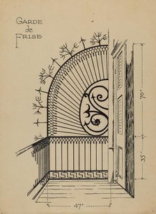 Iron Balcony Garde, 1935/1942. Creator: Al Curry.