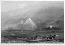 'The Pyramids', Giza, Egypt, 19th century. Artist: E Finden
